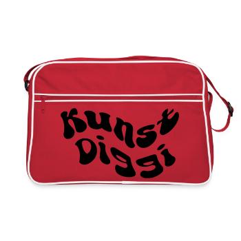 Kunst Diggi - Retro Tasche - Rot/Weiß - Vorne