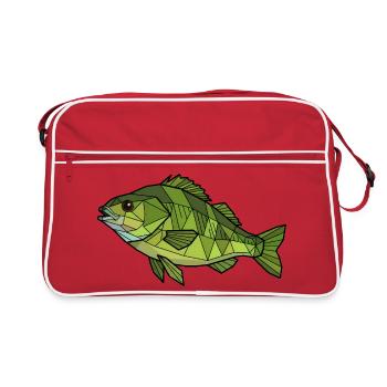 Perchoir géométrique Low Poly - Sac Retro - rouge/blanc - Devant