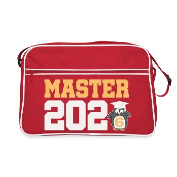 Master 2026 Abschluss Promotion Sponsion - Retro Tasche - Rot/Weiß - Vorne