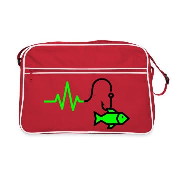 Crochet à battement de cœur - Sac Retro - rouge/blanc - Devant