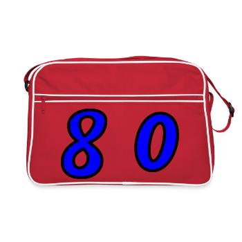 80. 80 YEARS. 80th ANNIVERSARY. 80 YEARS ANNIVERSARY. - Retro Bag - red/white - Front