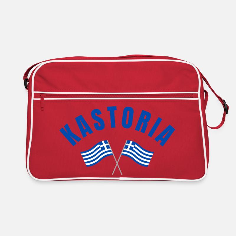 Drapeaux grecs de Kastoria Sac Retro