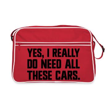 Yes, I really need all these cars! (Funny - Retro Bag - red/white - Front