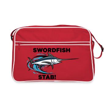 Swordfish Stab Sword Sea Swordfish - Retro Bag - red/white - Front