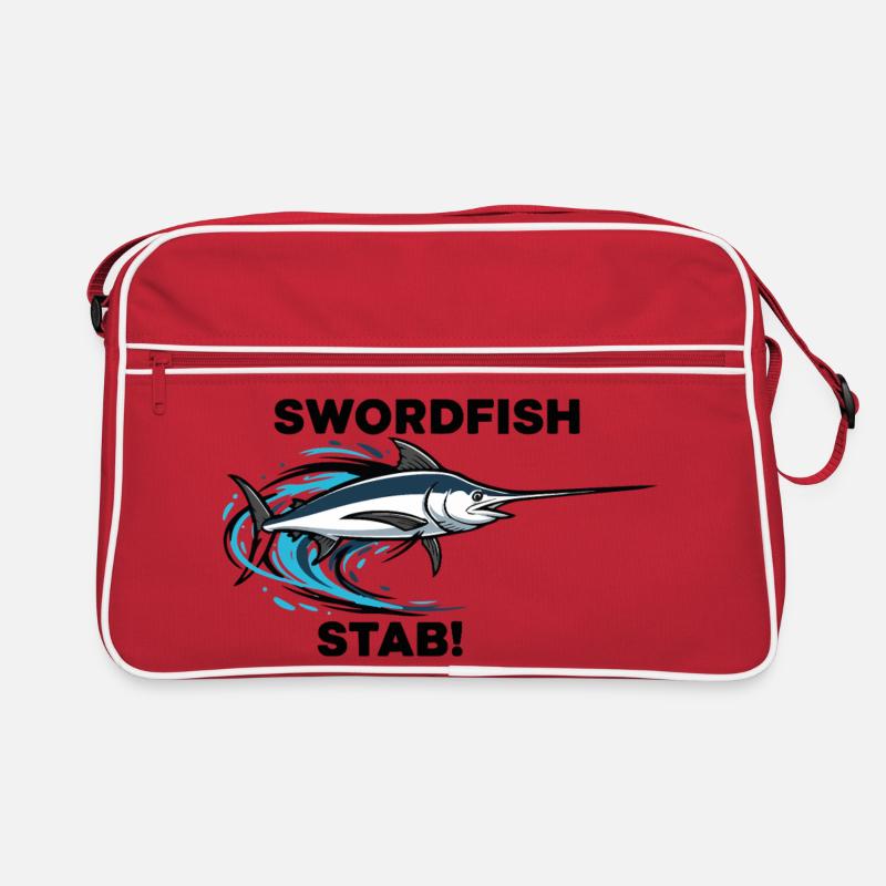 Schwertfisch Stich Schwert Meer Schwertfisch Retro Tasche