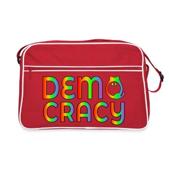 Démocratie électorale des chats - Sac Retro - rouge/blanc - Devant