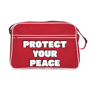 Protégez votre paix - Sac Retro - rouge/blanc - Devant