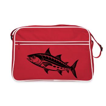 Spanische Makrele - Retro Tasche - Rot/Weiß - Vorne