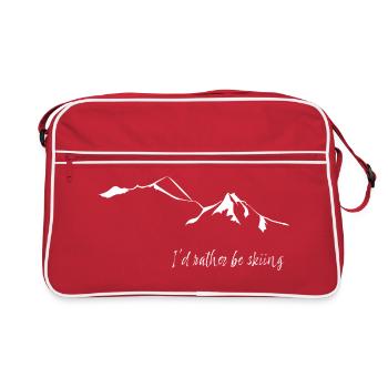 I'd rather be skiing - Retro Bag - red/white - Front