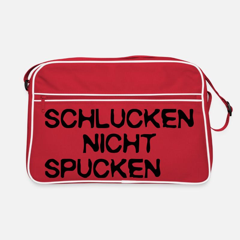 schlucken, nicht spucken Retro Tasche