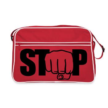 Stop | Faust | Fist - Sac Retro - rouge/blanc - Devant