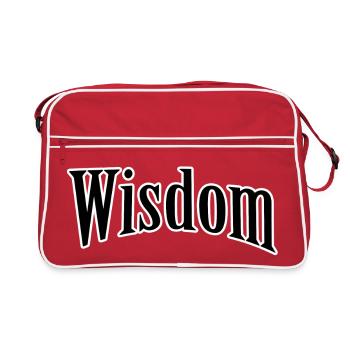Sagesse Lettering Rétro - Sac Retro - rouge/blanc - Devant