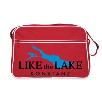 Like the Lake - Konstanz am Bodensee - Retro Tasche - Rot/Weiß - Vorne