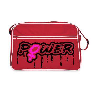 Women's Power Girls' Power Power with Female Symbol - Retro Bag - red/white - Front