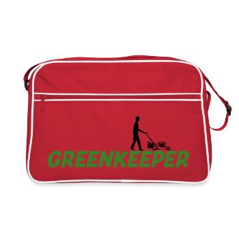 Greenkeeper Tondeuse à gazon Gardener Gardener Idée cadeau - Sac Retro - rouge/blanc - Devant