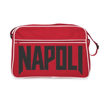 Napoli lettering black - Naples lettering black - Retro Bag - red/white - Front