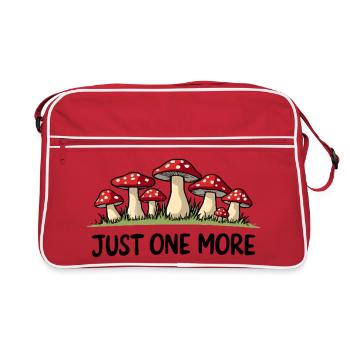 Just one more - Fly agaric joke - Retro Bag - red/white - Front