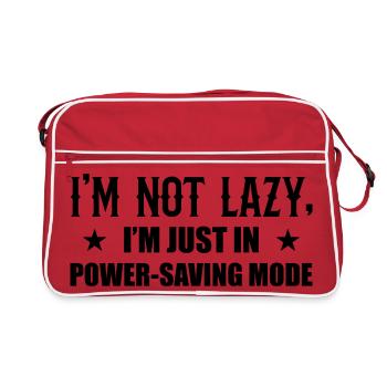Je Ne Suis Pas Paresseux Mode Économie - Sac Retro - rouge/blanc - Devant