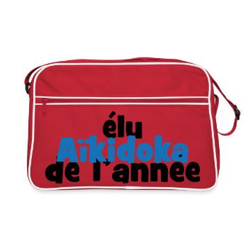 Aïkido - Art Martial - Aïkidoka - Sac Retro - rouge/blanc - Devant
