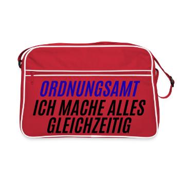 Ordnungssamt Blau Typo - Retro Bag - red/white - Front