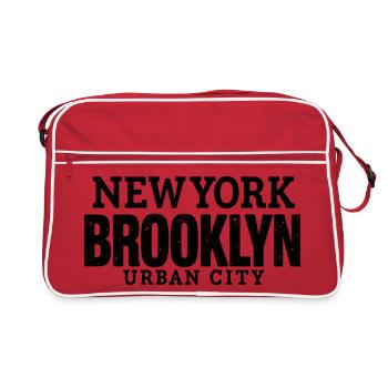 Urban City New York Brooklyn Vintage Style - Retro Bag - red/white - Front