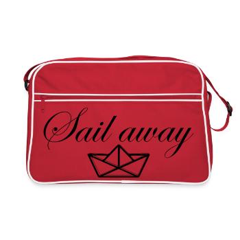Sail Away Schiffchen - Retro Tasche - Rot/Weiß - Vorne