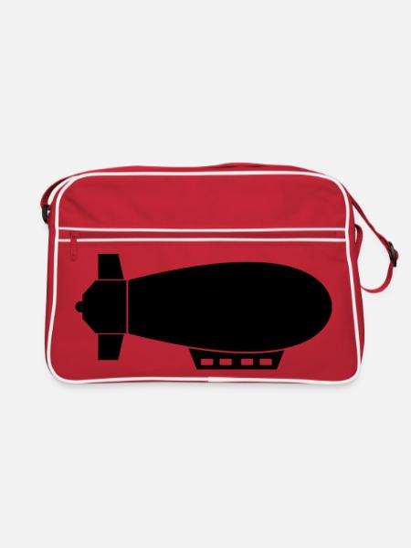 Luftschiff - Retro Tasche - Rot/Weiß - Vorne