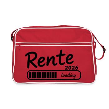 Pension 2026 loading Finally retirement - Retro Bag - red/white - Front