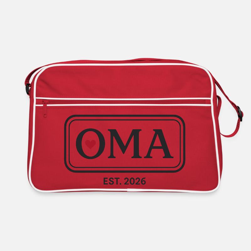 OMA EST. 2026 Stolze Großmutter Ankündigung Retro Tasche