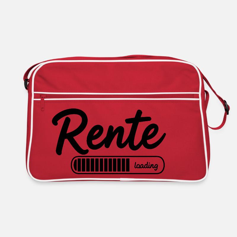 Rente 2026 loading Endlich Ruhestand Retro Tasche