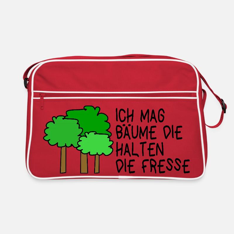I like trees that keep their mouths shut Retro Bag