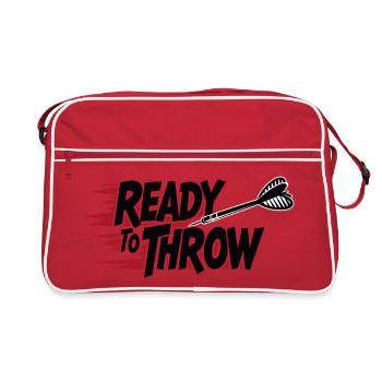 Prêt à lancer des fléchettes Tenue professionnelle - Sac Retro - rouge/blanc - Devant