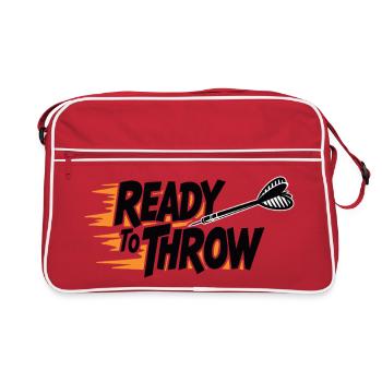 Prêt à lancer des fléchettes Tenue professionnelle - Sac Retro - rouge/blanc - Devant