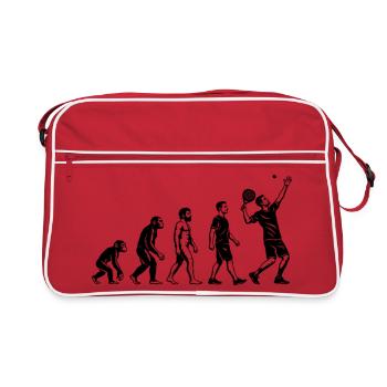 Padel Tennis Evolution Sportler Sport - Retro Tasche - Rot/Weiß - Vorne
