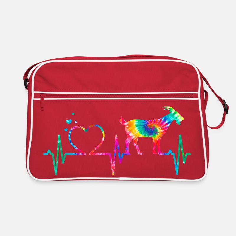 Rainbow Heart Goat  Retro Bag