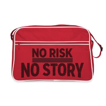 NO RISK NO STORY Adventure Statement - Retro Bag - red/white - Front