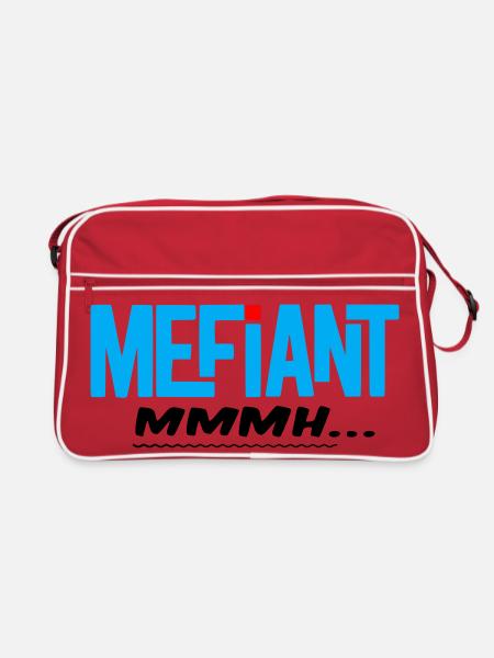 Méfiant - Sac Retro - rouge/blanc - Devant