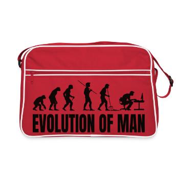 Programmer Computer Freak Evolution - Retro Bag - red/white - Front