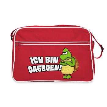 I'm against it - Retro Bag - red/white - Front