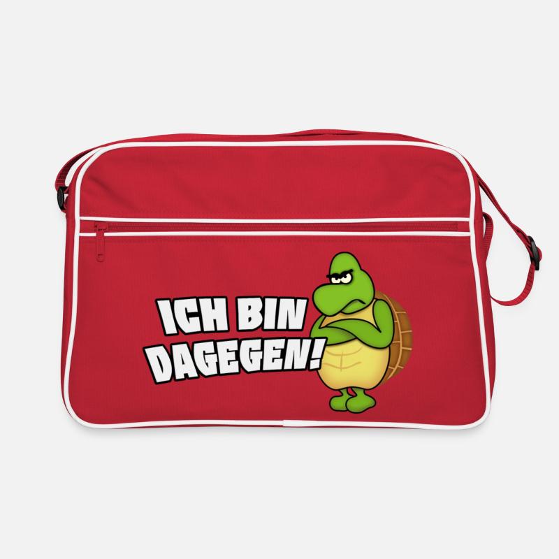 ich bin dagegen Retro Tasche