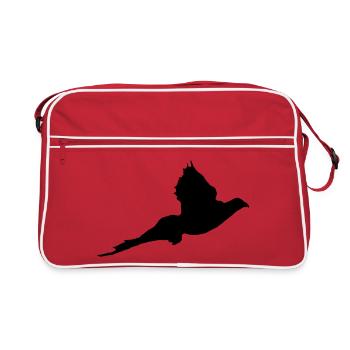 "pheasant" T-shirt customizable with your text - Retro Bag - red/white - Front