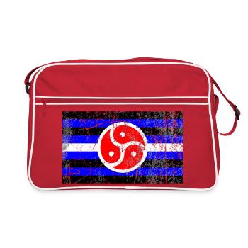 droits bdsm drapeau bondage fétiche latex maîtresse pvc - Sac Retro - rouge/blanc - Devant