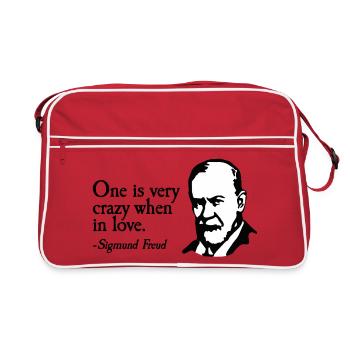 On est très fou quand on aime le plaisir de la Saint-Valentin - Sac Retro - rouge/blanc - Devant