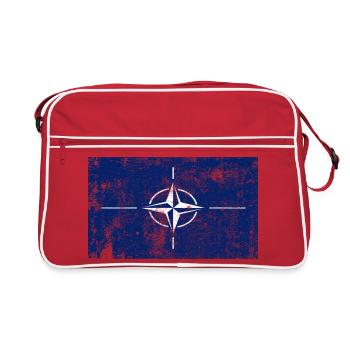 Drapeau de l’OTAN Drapeau Grunge Rétro Vintage - Sac Retro - rouge/blanc - Devant