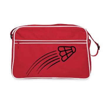 Logo de la navette simple de badminton - Sac Retro - rouge/blanc - Devant