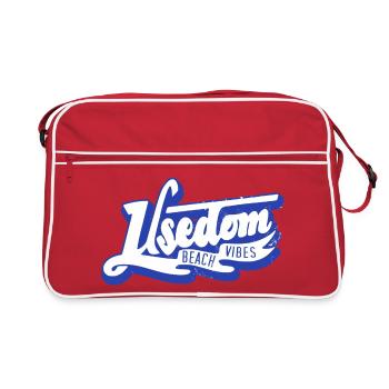 insel usedom shirt - Retro Tasche - Rot/Weiß - Vorne