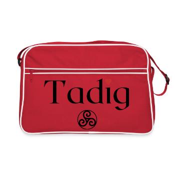Tadig Triskell Fête des pères Breton - Sac Retro - rouge/blanc - Devant