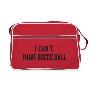 Je ne peux pas avoir de boule de pétanque avec Jack Bocci jeu de pétanque - Sac Retro - rouge/blanc - Devant