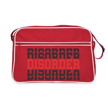 T-shirt désordre T-shirt cadeau texte empilé - Sac Retro - rouge/blanc - Devant