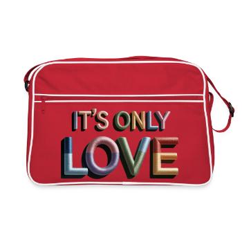 Lettres d'amour brodées colorées - Sac Retro - rouge/blanc - Devant